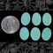 Turquoise Stone 13mm x 18mm Flat Back Cabochons - Set of Six - STC-02